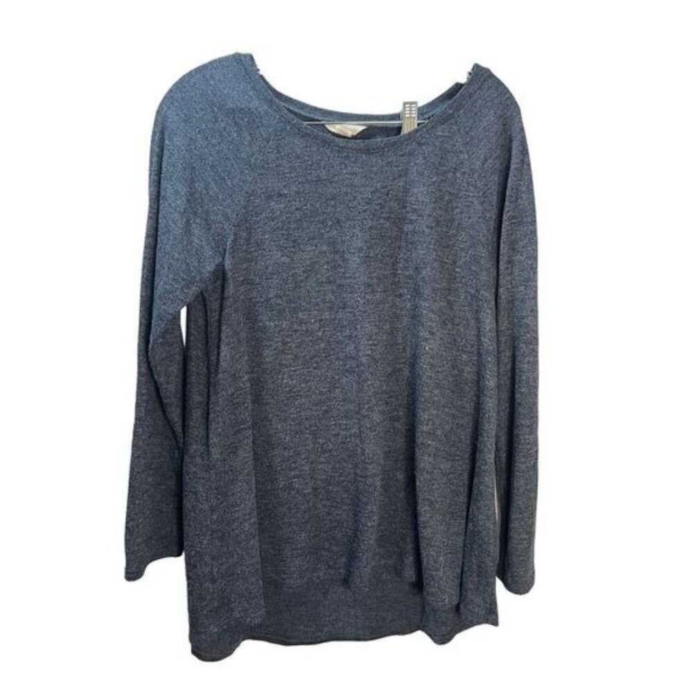 Caslon Womens Gray‎ Long Sleeve Crewneck Knit Top Size S